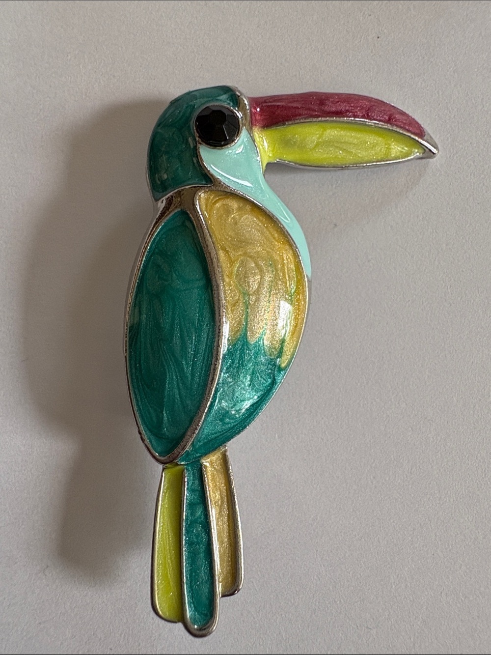 Colorful Enamel Toucan Bird Pin